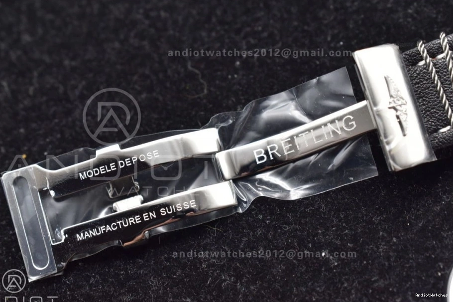 on Bracelet Navitimer 43mm BLS Black Edition 1 916 SS A Best Popular Dial Leather 1:1 0427